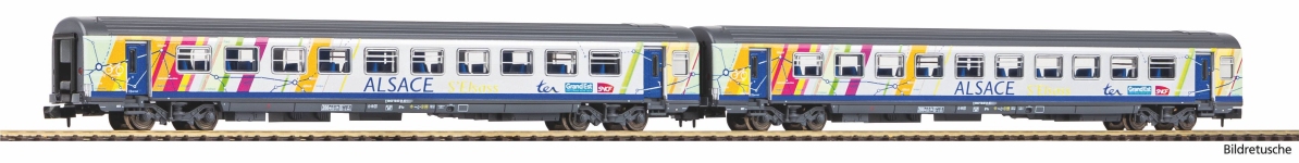  94510 - N - 2-tlg. Set Corailwagen ALSACE 2.Kl., SNCF, Ep. VI
